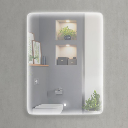 ESPEJO DE BANO LED 60X80 CM SERIE MADEIRA BENOTTI