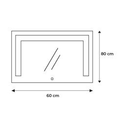 ESPEJO DE BANO LED 80X60 CM SERIE VENECIA BENOTTI