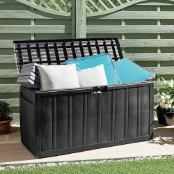 BAUL PLASTICO NEGRO DONNA GARDEN 270 LITROS 117X455X575 CM