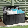 BAUL PLASTICO NEGRO DONNA GARDEN 270 LITROS 117X455X575 CM