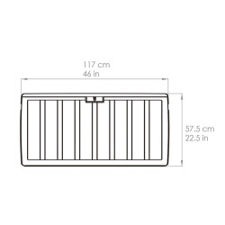 BAUL PLASTICO NEGRO DONNA GARDEN 270 LITROS 117X455X575 CM
