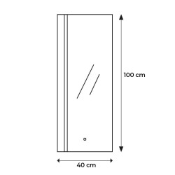 ESPEJO DE BANO LED 40X100 CM SERIE CANADA BENOTTI