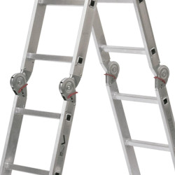ESCALERA ALUMINIO MULTIPOSICION AIRMEC 6 POSICIONES 12 PELDANOS