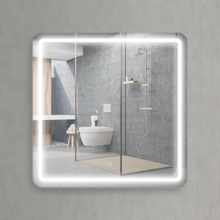ESPEJO DE BANO LED 80X80 CM SERIE BOSTON BENOTTI