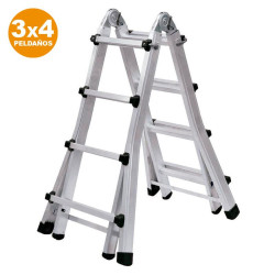 ESCALERA TELESCOPICA ALUMINIO 3X4 PELDANOS AIRMEC