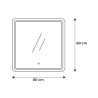ESPEJO DE BANO LED 80X80 CM SERIE BOSTON BENOTTI