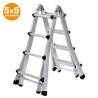 ESCALERA TELESCOPICA ALUMINIO 5X5 PELDANOS AIRMEC