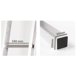 ESCALERA TELESCOPICA ALUMINIO 5X5 PELDANOS AIRMEC