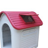 CASETA PERRO PLASTICO 1262X973X113CM ROJO DONNA GARDEN