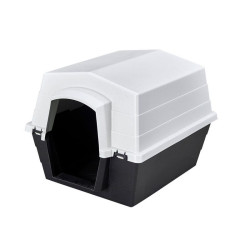CASETA PARA MASCOTAS PLASTICO 73X69X575CM BLANCO Y NEGRO DONNA GARDEN