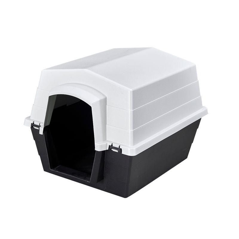 CASETA PARA MASCOTAS PLASTICO 73X69X575CM BLANCO Y NEGRO DONNA GARDEN