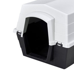 CASETA PARA MASCOTAS PLASTICO 73X69X575CM BLANCO Y NEGRO DONNA GARDEN