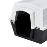 CASETA PARA MASCOTAS PLASTICO 73X69X575CM BLANCO Y NEGRO DONNA GARDEN