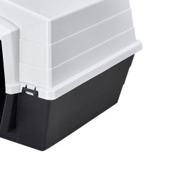 CASETA PARA MASCOTAS PLASTICO 73X69X575CM BLANCO Y NEGRO DONNA GARDEN