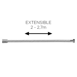 MANGUERA DUCHA INOX EXTENSIBLE 2 27 M BENOTTI