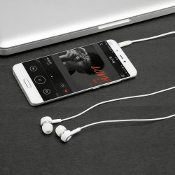 AURICULARES CON CABLE 35 MM MICROFONO BLANCO USAMS