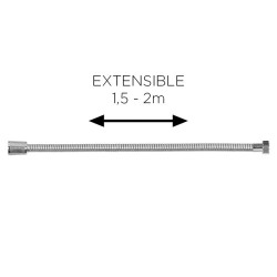 MANGUERA DUCHA INOX EXTENSIBLE 15 2 M BENOTTI