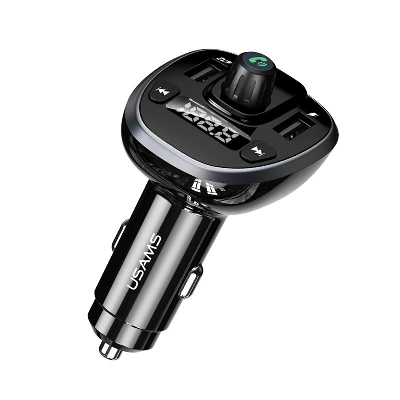CARGADOR DE COCHE DUAL USB 34A CON PANTALLA DIGITAL NEGRO USAMS