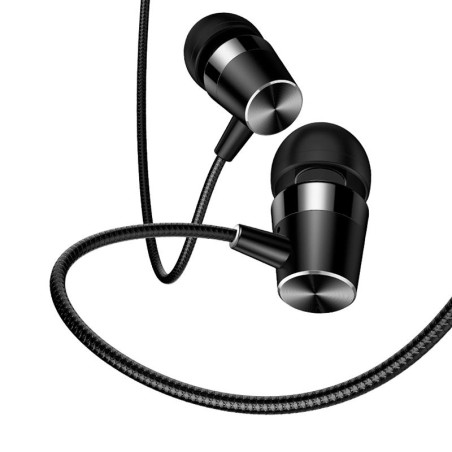 AURICULARES CON CABLE 12M NEGRO USAMS