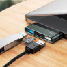 HUB USB 3 PUERTOS 2XUSB MICRO SD GRIS USAMS