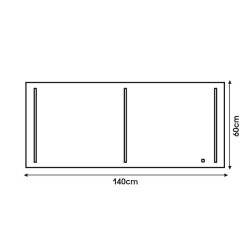 ESPEJO DE BANO LED 140X60 CM SERIE DOHA BENOTTI