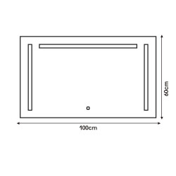 ESPEJO DE BANO LED 100X60 CM SERIE HABANA BENOTTI