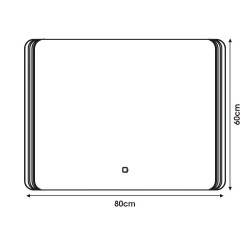 ESPEJO DE BANO LED 80X60 CM SERIE PANAMA BENOTTI