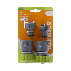 SET 4 CONECTORES MANGUERA 3 4 AIRMEC