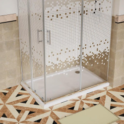 MAMPARA DUCHA RECTANGULAR DELUXE BENOTTI 185X120X70CM 6MM