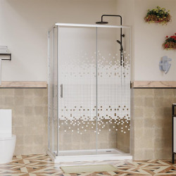 MAMPARA DUCHA RECTANGULAR DELUXE BENOTTI 185X120X80CM 6MM