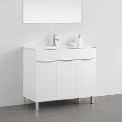 MUEBLE BANO BLANCO SERIE MINERVA 100X46X85CM