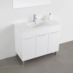 MUEBLE BANO BLANCO SERIE MINERVA 100X46X85CM
