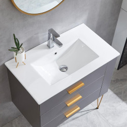 MUEBLE BANO GRIS SERIE TELLUS 80X46X85CM BENOTTI