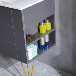 MUEBLE BANO GRIS SERIE TELLUS 80X46X85CM BENOTTI