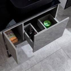 MUEBLE BANO GRIS SERIE FLORA 100X50X85CM BENOTTI
