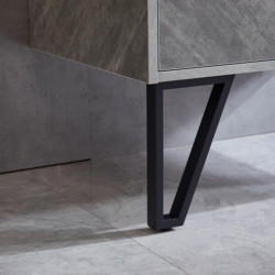 MUEBLE BANO GRIS SERIE FLORA 100X50X85CM BENOTTI