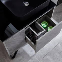 MUEBLE BANO GRIS SERIE FLORA 100X50X85CM BENOTTI