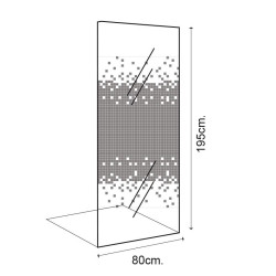 MAMPARA DUCHA PANEL 1 HOJA CRISTAL DELUXE BENOTTI 195X80CM 6MM