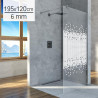 MAMPARA DUCHA PANEL 1 HOJA CRISTAL DELUXE BENOTTI 195X120CM 6MM