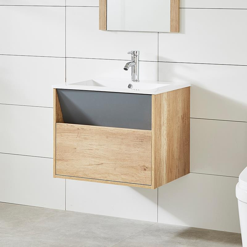 MUEBLE BANO HAYA GRIS SERIE BELONA 80X46X50CM BENOTTI