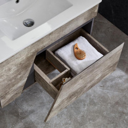 MUEBLE BANO GRIS MARRON SERIE VICTORIA 80X50X50CM BENOTTI