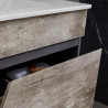 MUEBLE BANO GRIS MARRON SERIE VICTORIA 80X50X50CM BENOTTI