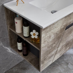 MUEBLE BANO GRIS MARRON SERIE VICTORIA 80X50X50CM BENOTTI