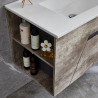 MUEBLE BANO GRIS MARRON SERIE VICTORIA 80X50X50CM BENOTTI