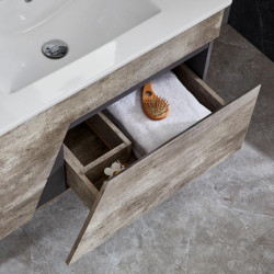 MUEBLE BANO GRIS MARRON SERIE VICTORIA 80X50X50CM BENOTTI