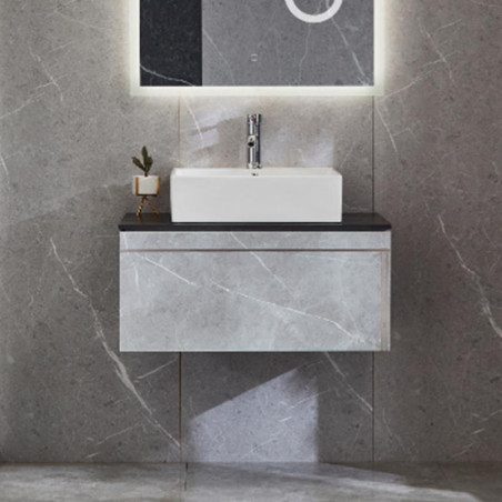 MUEBLE BANO GRIS SERIE PAX 80X46X52CM BENOTTI