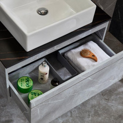 MUEBLE BANO GRIS SERIE PAX 80X46X52CM BENOTTI