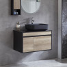 MUEBLE BANO HAYA NEGRO SERIE VESTA 80X50X65CM BENOTTI