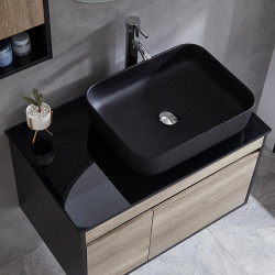 MUEBLE BANO HAYA NEGRO SERIE VESTA 80X50X65CM BENOTTI
