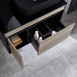 MUEBLE BANO HAYA NEGRO SERIE VESTA 80X50X65CM BENOTTI